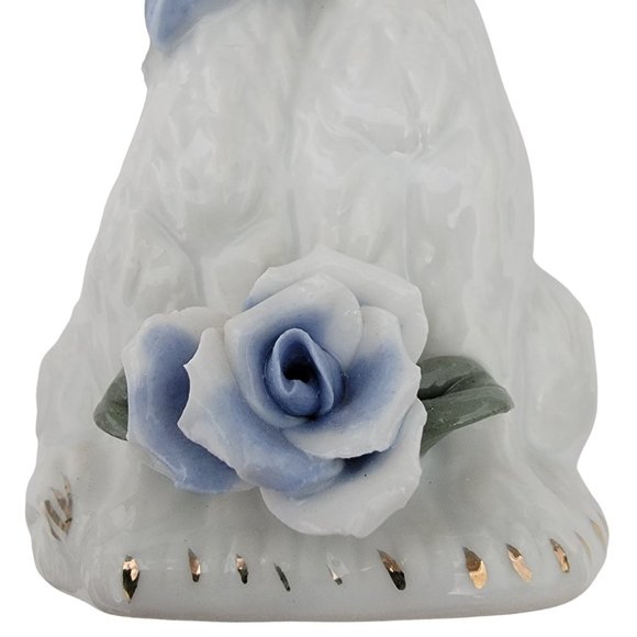 Vintage Porcelain Cat & Kitten Figurine with Pink & Blue Bows (Kitsch, 1960s) - Picture 6 of 8